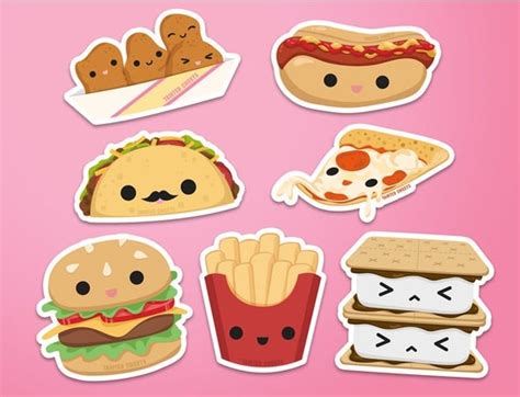 Kawaii Foods Stickers