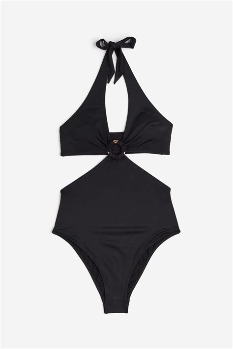 High Leg Halterneck Swimsuit