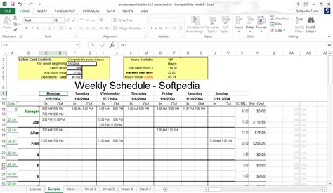 How To Create A Work Schedule In Excel