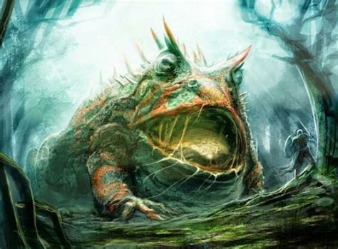 Giant Frog In Swamp Swamp Creature Fantasy Creatures Art Fantasy