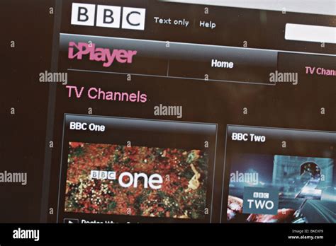 Bbc Iplayer Website Tv Stations Editorial Use Only Stock Photo Alamy