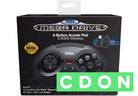 Retro Bit Sega Md 8 B 24g Wl Black Retro Cdon