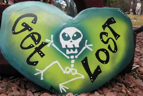 Get Lost Skeleton Sign Front Door Yard Art Ryndustries