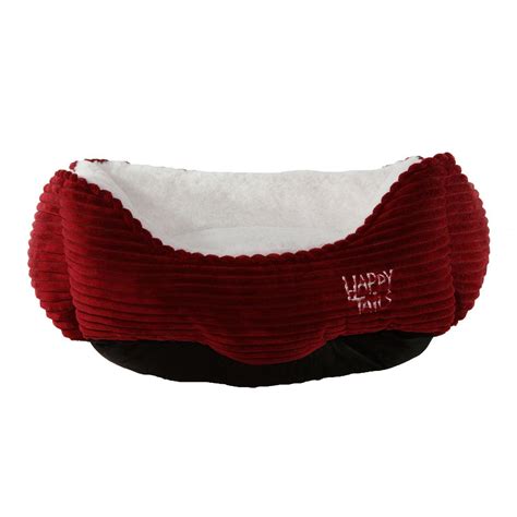 Happy Tails Corduroy Cuddler Bed For Pets 21 By 17 Inch Maroon Read