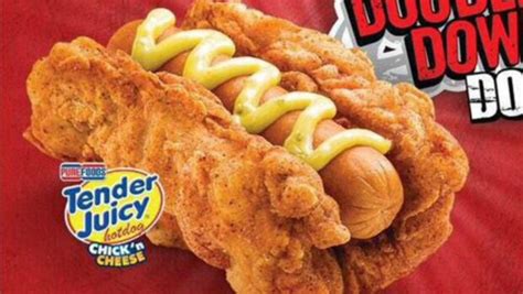 This thing is exclusive to our country as far as i know. Meet KFC's Double Down Dog | Stuff.co.nz