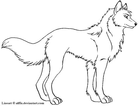 Wolf Lineart By MS Paint Friendly On DeviantArt