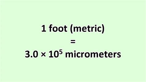 Convert Foot Metric To Micrometer Excelnotes