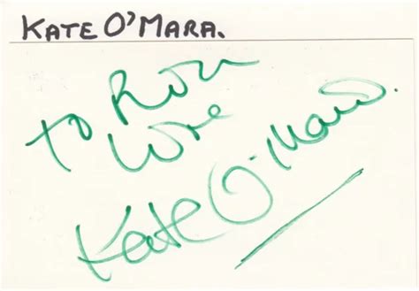 Kate Omara Richard Easton Signed Card Autograph Actors Dr Who Hammer Dynasty £1499 Picclick Uk
