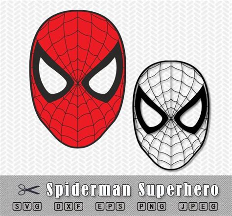 Spiderman Mask Superhero SVG DXF Png Logo Vector File