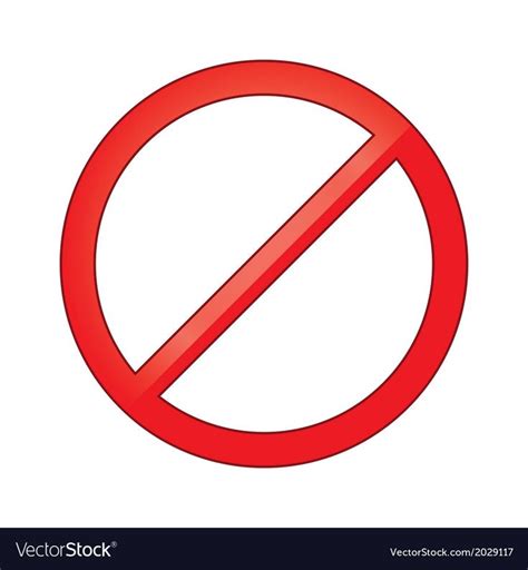 Sign Forbidden Circle Prohibited Royalty Free Vector Image Vector