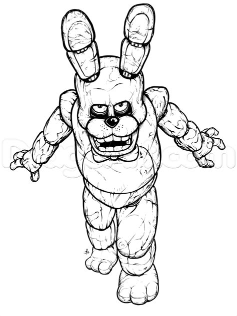 How To Draw Bonnie The Bunny Five Nights At Freddys Step By Step