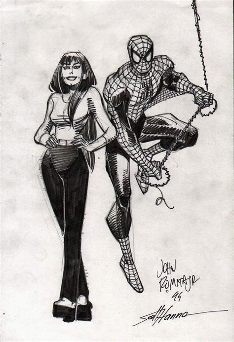 Mj And Spiderman By John Romita Jr And Scott Hanna Comic Art Comic Book Art Style Comic Book