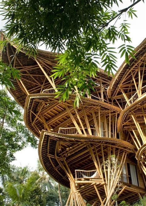 Sustainable Bamboo Tree House In Bali Home Design And Interior