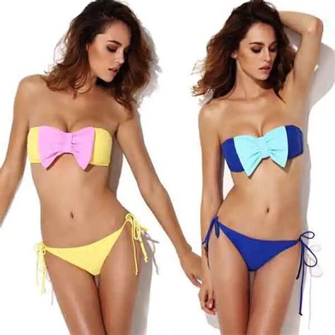 Colors F S M L Free Shipping Fashion Design Cute Bowknot Bikini Women Sexy Bikini