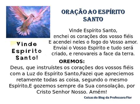 Oração Do Espírito Santo Para Imprimir