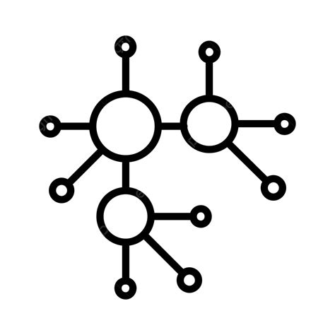Icono De Línea De Red Vector Png Cuadro Conexión Diagrama Png Y