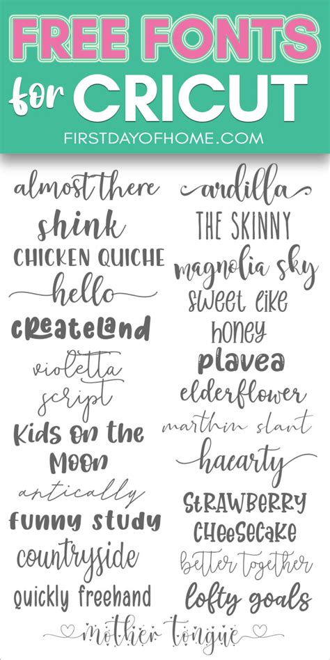 The Best Free Fonts For Cricut Crafters 2024