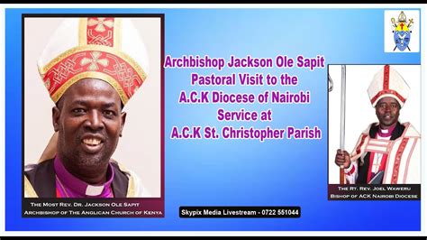 archbishop jackson ole sapit pastoral visit ack st christopher parish youtube