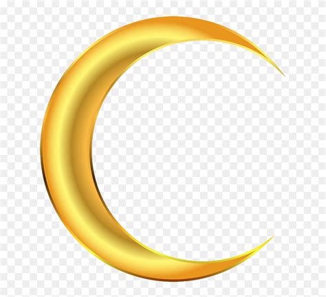 Download Evening Clipart Yellow Moon Half Moon Gold Png Transparent