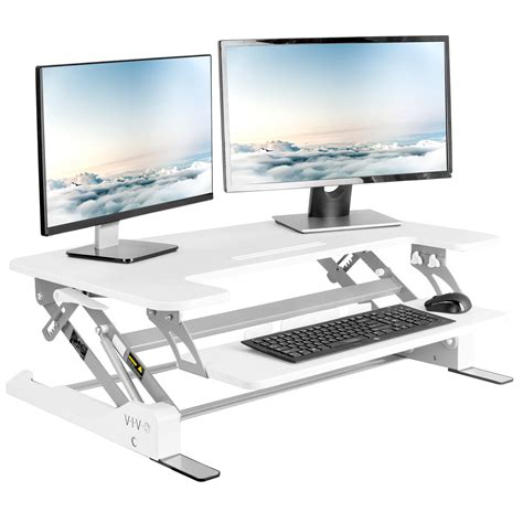 Buy Vivo Height Adjustable 35 Inch Desk Converter Sit Stand Op Dual