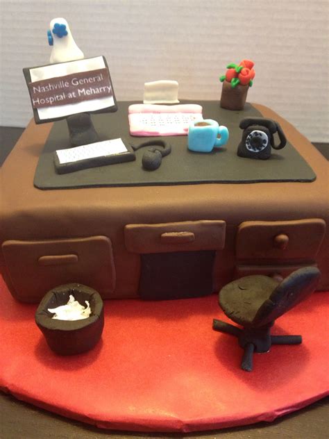 This design consists of a box and a lid. Office desk cake | Cake shapes, Computer cake, Themed cakes