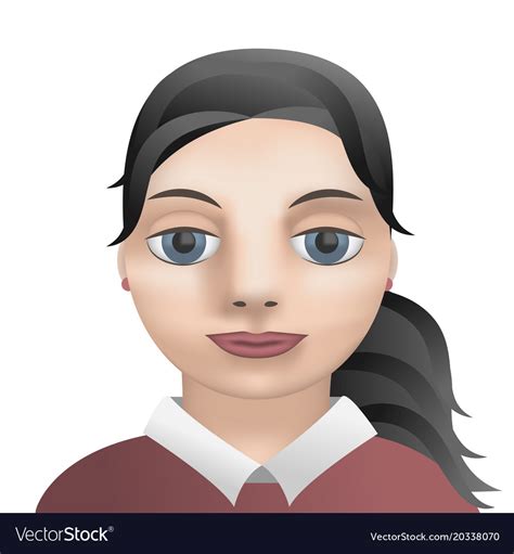 Avatar Woman Face Royalty Free Vector Image Vectorstock