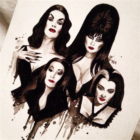Drawing Art Painting Personal Instagram Goth Morticia Addams Vampira