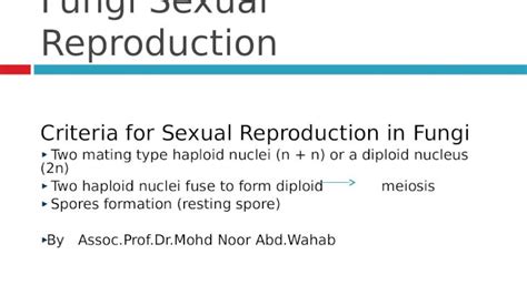 Ppt Fungi Sexual Reproduction Dokumentips