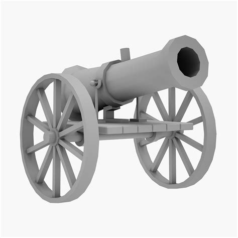 3d Medieval Cannon Turbosquid 1545424