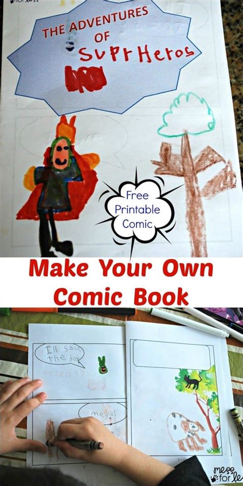 Allow to cool, then mash with a fork or potato masher. Free Make Your Own Comic Book Printable - Homeschool Giveaways