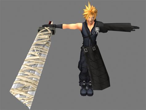 Cloud Strife 3d Model 3ds Max Files Free Download Modeling 22070 On