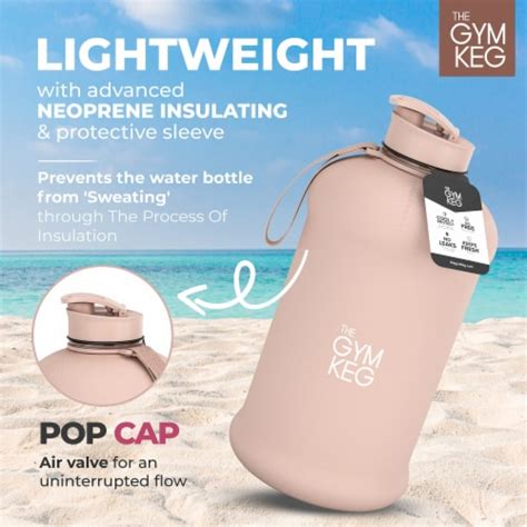 The Gym Keg L Sports Water Bottle Half Gallon Bare Nude L