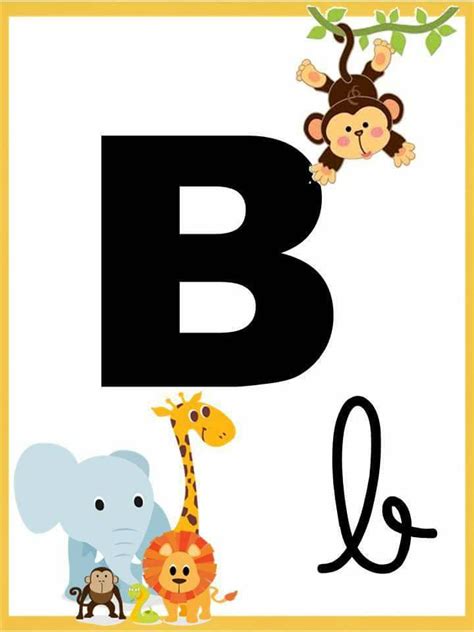 Alfabeto Com Letra Bastão E Cursiva Letra B — SÓ Escola