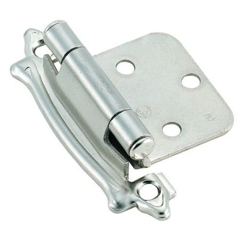 Amerock Variable Overlay Hinge 2 Inch Width Sterling Nickel Pair