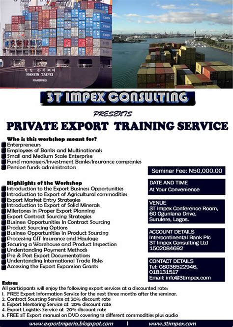 Private Export Training Service Pets Tradeinfoportal