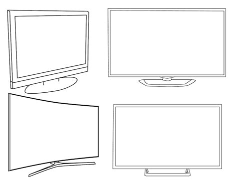 Premium Vector Isolated Sketch Tv Icon Set