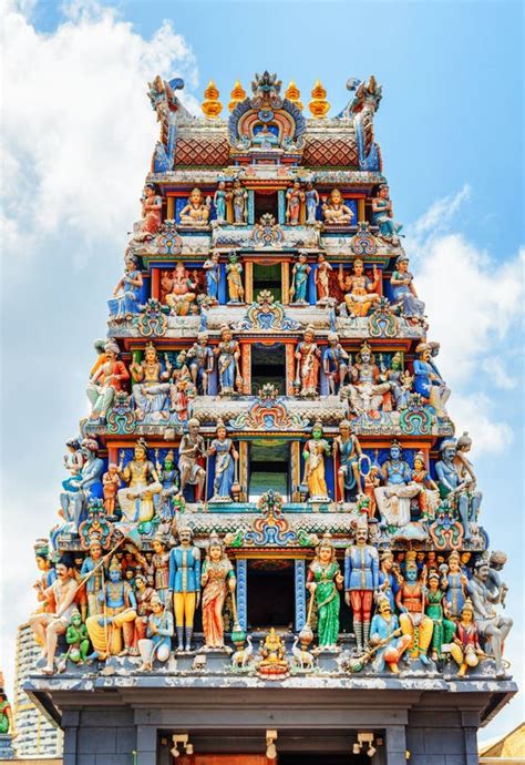The Gopuram Of Sri Mariamman Temple Hindu Temple At Singapore Stock