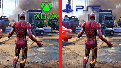 Marvels Avengers Graphics Comparison Ps5 Vs Xbox Series X Youtube
