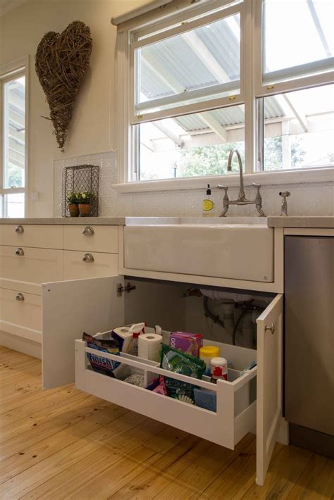 .for kitchen sinks, it makes it easy to design your kitchen, plan cabinets and find the right sink for staying in proportion. 7+ Under Sink Storage Ideas 2019 [Smart Ways Organize ...