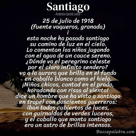 Poema Santiago De Federico García Lorca Análisis Del Poema
