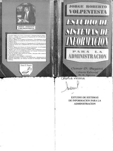 Estudio De Sistemas De Información Libro Jorge Roberto Volpentesta Pdf