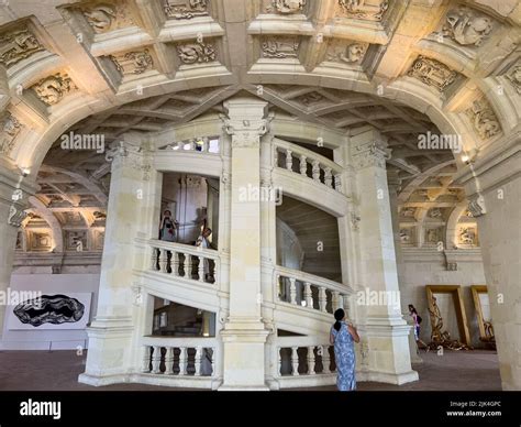 Double Helix Staircase Of The Chateau De Chambord In The Loire Valley