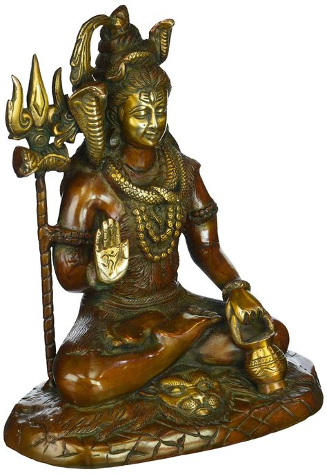 Buy Large Brass Bronze Statue Of Lord Shiva Antique Finish Shiv Idol Hindu God Of Trinity