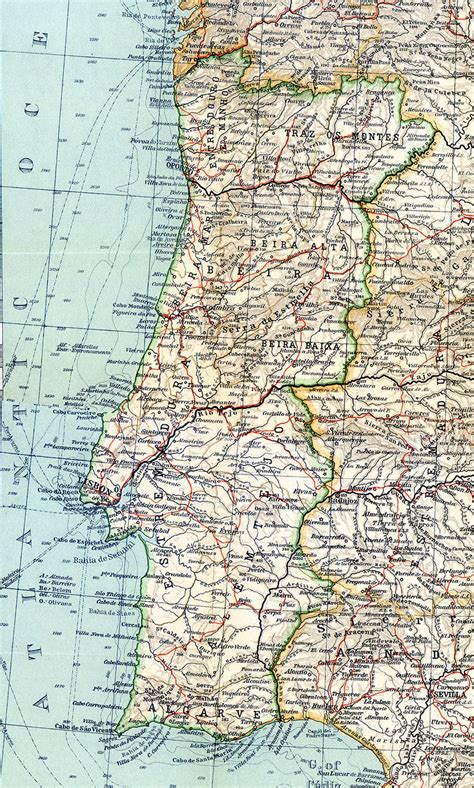Print this england map out and use it as a navigation or uk maps; Large map of Portugal with relief, roads and cities ...