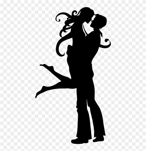 Romantic Couple Dancing Silhouette