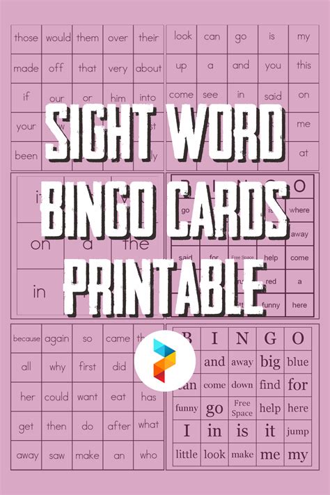 What Is Sight Word Bingo