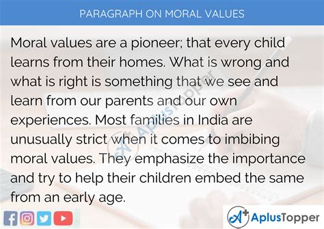 Paragraph On Moral Values 100 150 200 250 To 300 Words For Kids
