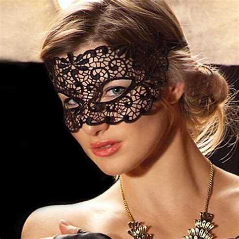 Buy 1 Pcs Hot Sale Women Sexy Black Lace Eye Mask Charm Masquerade Halloween