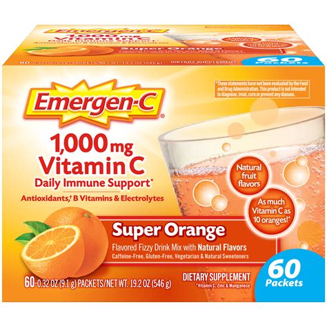 Emergen C 1000mg Vitamin C Powder With Antioxidants B Vitamins And