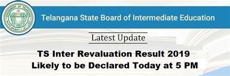 Ts Inter Revaluation Result 2019 Likely To Be Declared Today